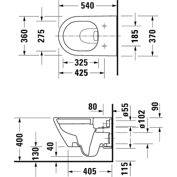 Комплект унитаз + инсталляция Duravit D-Neo Set_D-Neo_черный 