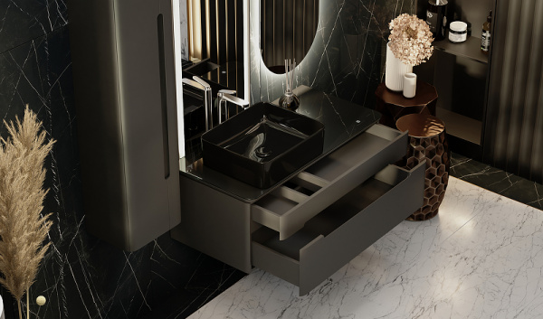 Тумба под раковину Jorno Shine 100   Shi.01.100/P/A