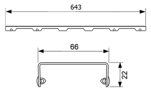 Накладная панель 70 см Tece ТЕСЕdrainline quadratum 600751 матовый хром