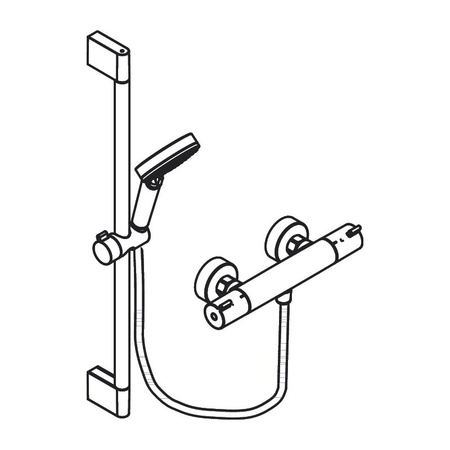 Термостат для душа с душевым гарнитуром Hansgrohe Crometta Vario/Ecostat 1001 CL 27813400 белый/хром
