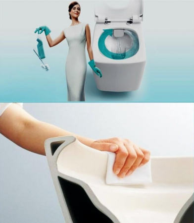 Унитаз напольный безободковый Vitra Zentrum Rim-Ex 9824B003-7207 микролифт