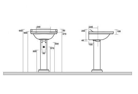 Пьедестал для раковины Kerasan Waldorf 417001 белый