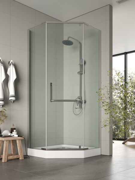 Душевой уголок с поддоном (88х88) Agger A03-090TCR хром