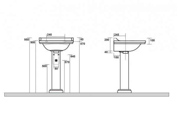 Пьедестал для раковины Kerasan Waldorf 417001bi