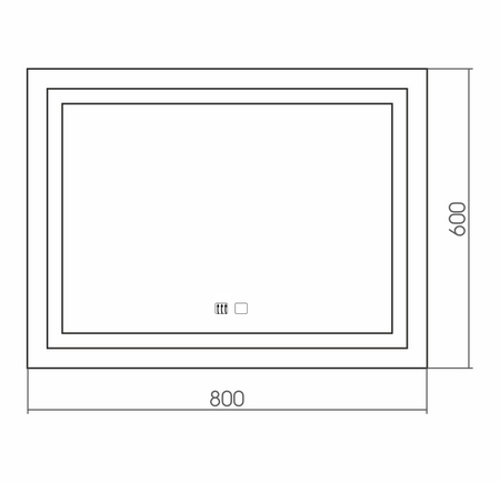 Зеркало (80х60) Silver Mirrors Livia neo LED-00002411
