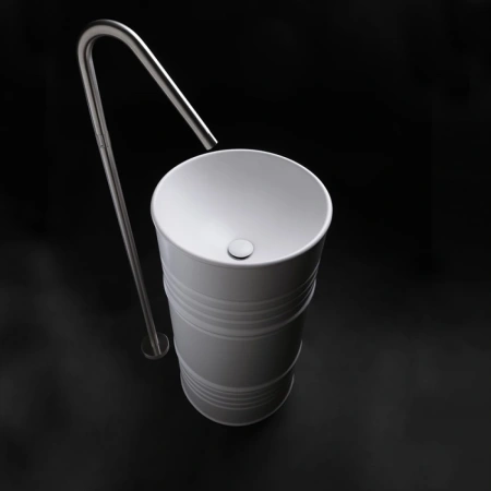 Раковина напольная Kerasan (45х45) Artwork Barrel 4742K01 белый