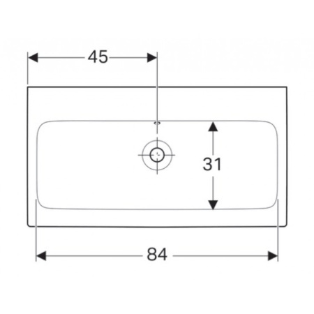 Раковина накладная (90х48,5) Geberit iCon 124093000
