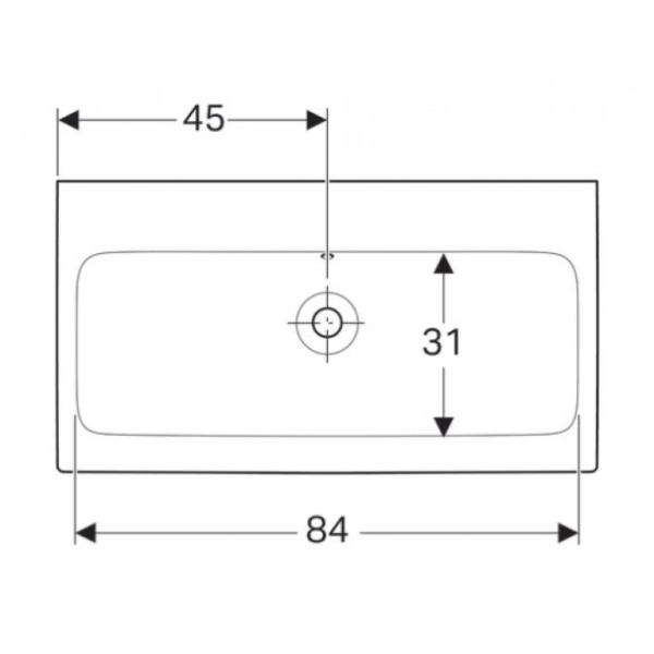 Раковина накладная (90х48,5) Geberit iCon 124093000