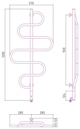 Электрический полотенцесушитель Сунержа Штандарт 00-0557-1257