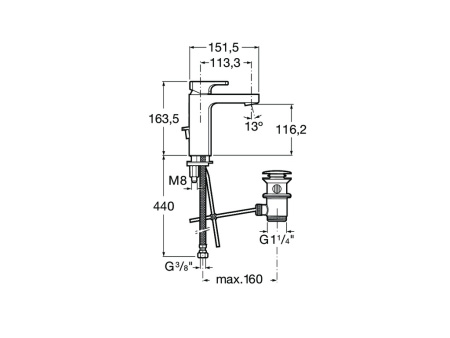 Смеситель для раковины Roca L90 5A3001C00