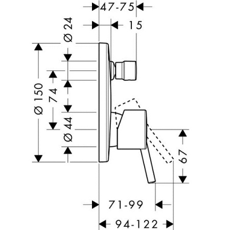 Смеситель для ванны Hansgrohe Talis S 32477000