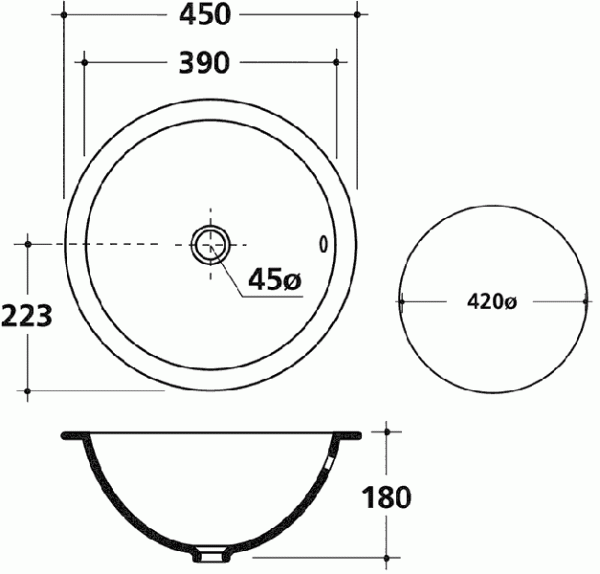 Раковина Galassia LENE 6023