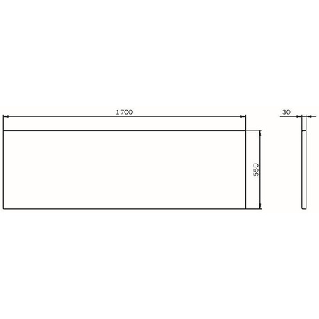Фронтальная панель для ванны AM.PM X-Joy 170 W94A-170-075W-P