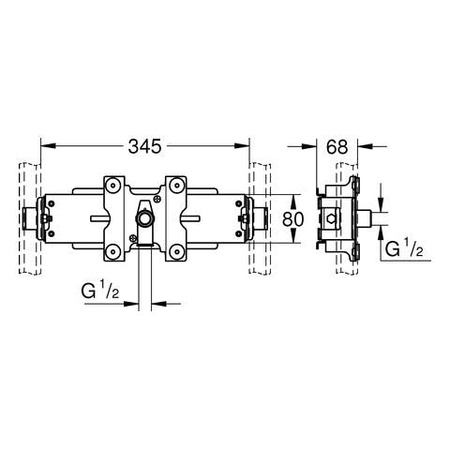 Монтажная планка GROHE Rapid Pro 39060000
