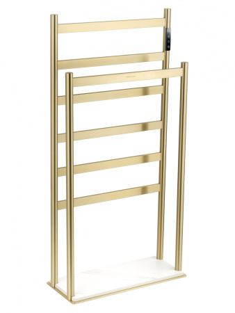Полотенцесушитель электрический напольный WONZON & WOGHAND ESSEN, брашированное золото WW-A407-BG