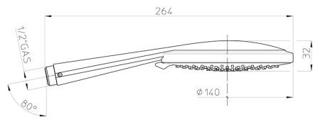 Ручной душ Bossini Mixa, хром 3 режима B00168.030