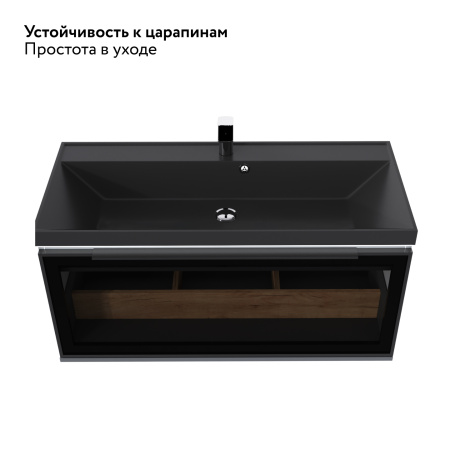 Раковина подвесная (100х48) Jorno Астория 4640201863460 антрацит