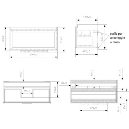 Тумба под раковину Eban Paola FBSPA100-T*0 tortora