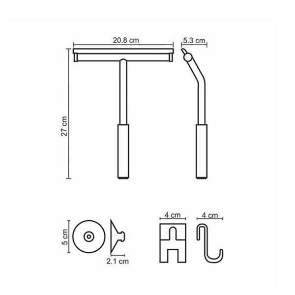 Скребок для душевой кабины WasserKraft K-211BG