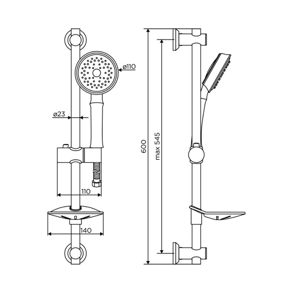 Душевой гарнитур Dorff Classic D0180000 Душевой гарнитур Dorff Classic D0180000