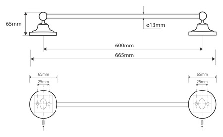 Держатель полотенца Bemeta Retro 144204048