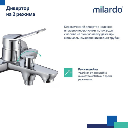 Смеситель для ванны Milardo Enjoy ENJSB00M02
