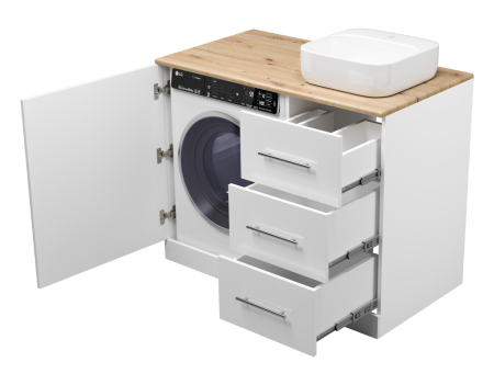Тумба под стиральную машину Misty Респект 110  правая Э-Рес01110-13ЯП