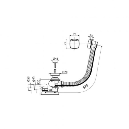 Сифон для ванны Koller Pool B70CLPA