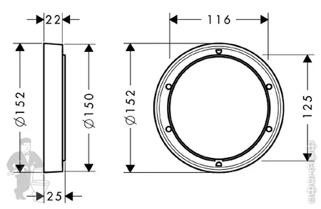 Удлинитель внешней части Hansgrohe iBox 13597140, бронза