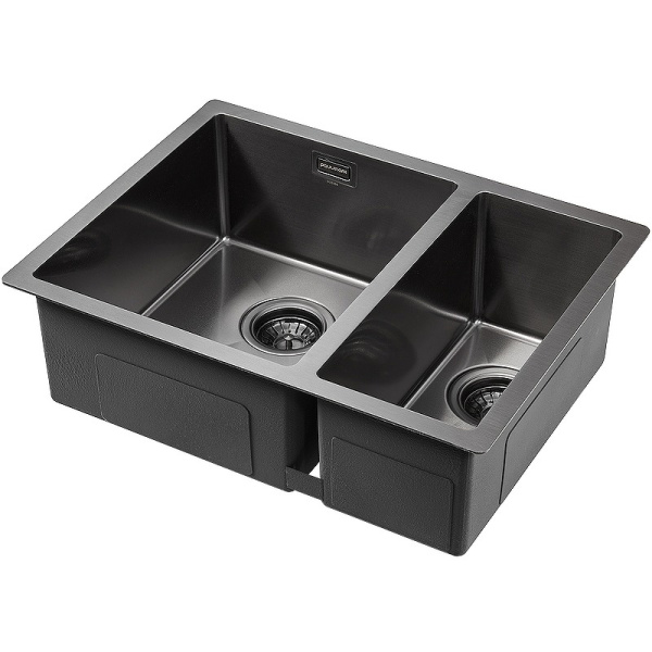 Кухонная мойка Paulmark Annex PM545944-GMR вороненая сталь правая