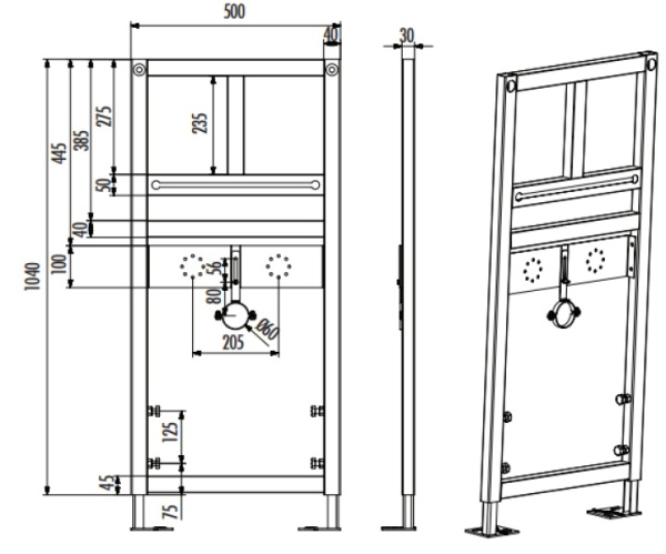 Инсталляция для раковины Creavit GLM100.01