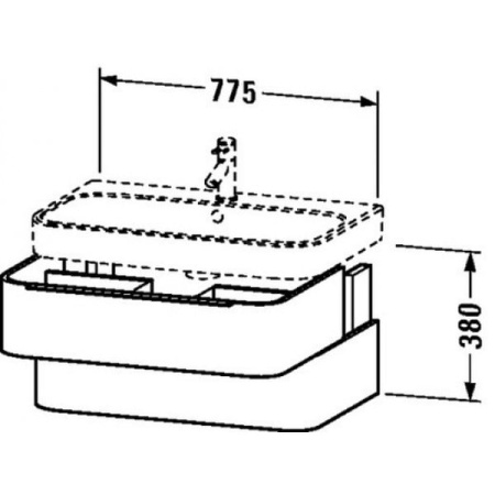 Тумба под раковину Duravit H2 6365 7575