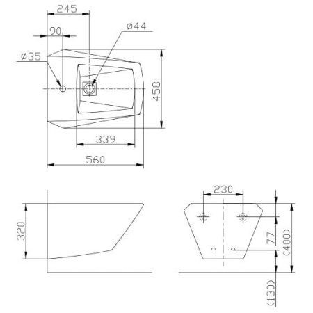 Биде подвесное Toto BT682V1#XW