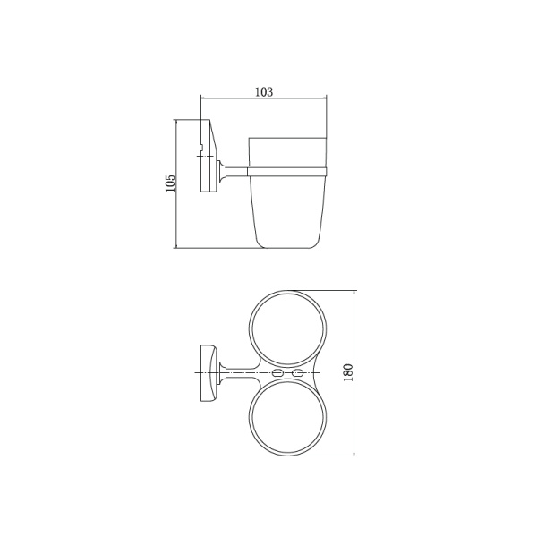 Стакан для зубных щеток FASHUN A1608