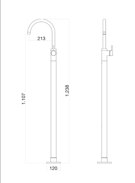 Смеситель для раковины Webert Rimini RI832101015, хром Смеситель для раковины Webert Rimini RI832101015, хром