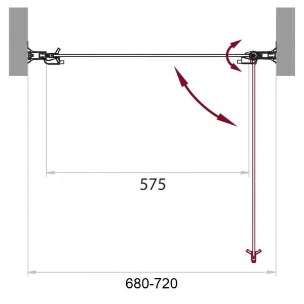 Душевая дверь (70х190) BelBagno SELA-B-1-70-P-Cr