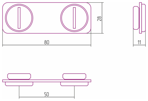 Пластина монтажная EU50 G 1/2" Хром 00-1525-5012