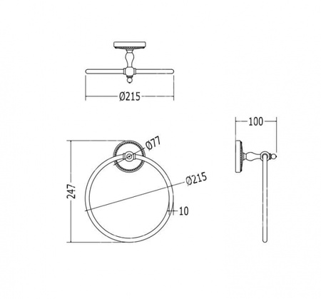 Полотенцедержатель Devon&Devon Dorothy DOR407CR