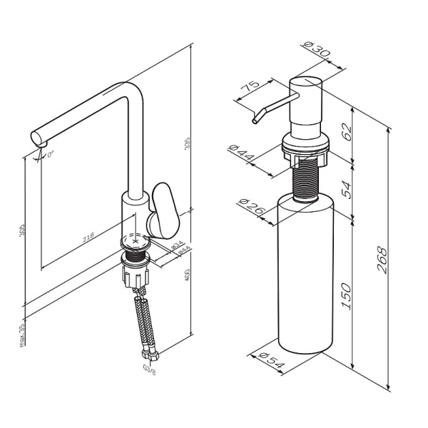 Смеситель для кухни AM.PM Like F8005D11