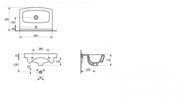 Раковина Cersanit CERSANIA UM-CE55/1