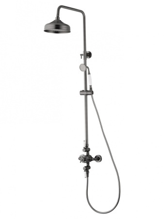 Душевая система с термостатом WONZON & WOGHAND RETRO, темный графит WW-B3041-BGG