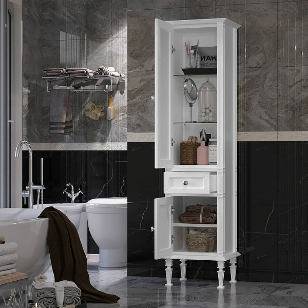 Пенал Opadiris Кантара, цвет белый матовый, левый 00-00004353