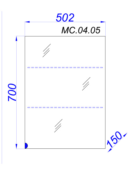 Зеркальный шкаф Aqwella МС 50 МС.04.05