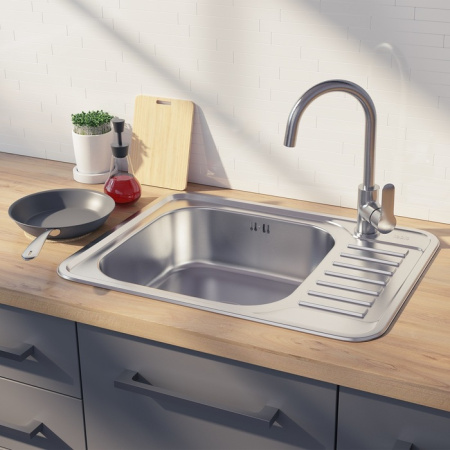 Мойка IDDIS Basic нержавеющая сталь сатин чаша слева 650*500 (BAS65SLi77)