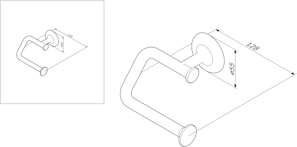 Держатель для туалетной бумаги Am.Pm Like A8034100 Держатель для туалетной бумаги Am.Pm Like A8034100
