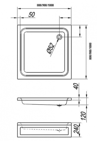 Душевой поддон Kolpa-San Pearl 80/O