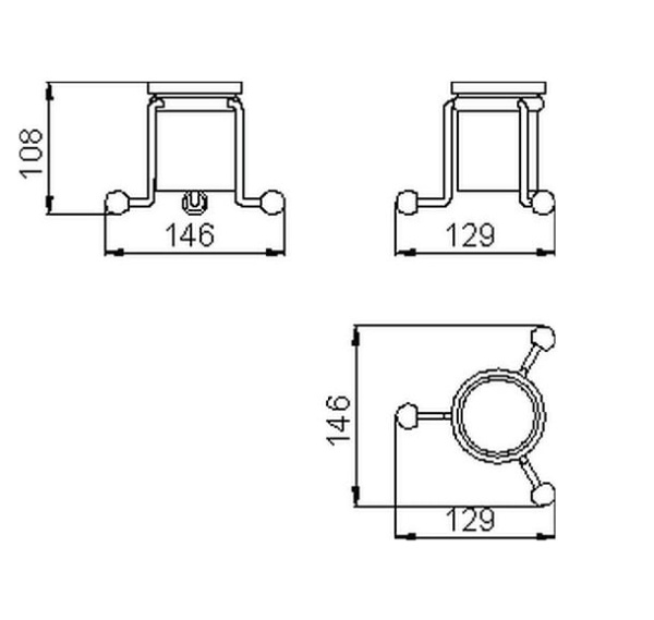 Стакан для зубных щеток Huber Croisette 4026.01H.CR