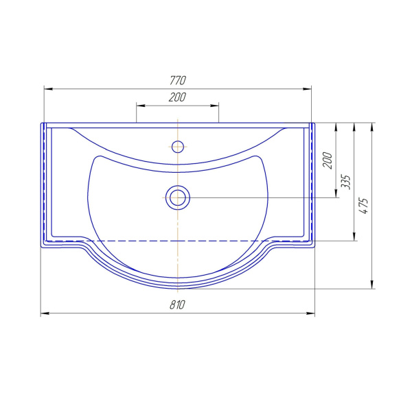 Раковина 1Marka Классик 80 У94463