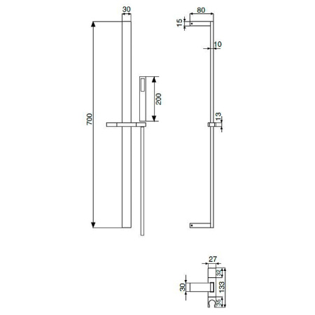 Душевая штанга Cezares Czr-B-SDQ-01