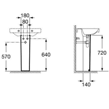 Пьедестал для раковины Roca Victoria 337390000